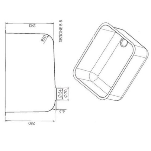 Combisteel Plonge | 500x400x250(h)mm