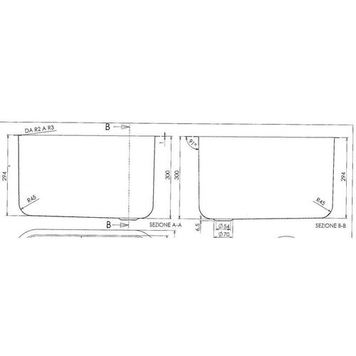 Combisteel Plonge |  500x500x300(h)mm