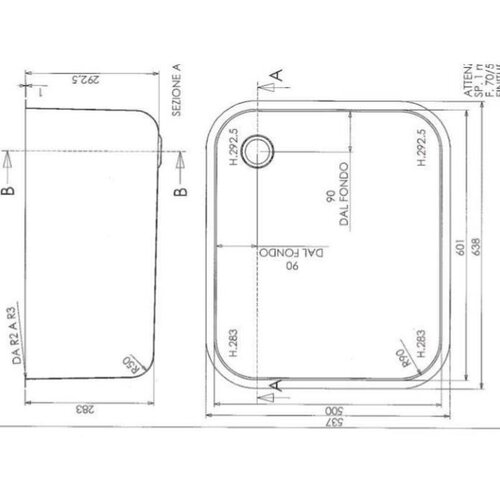 Combisteel Plonge | 600x500x300(h)mm