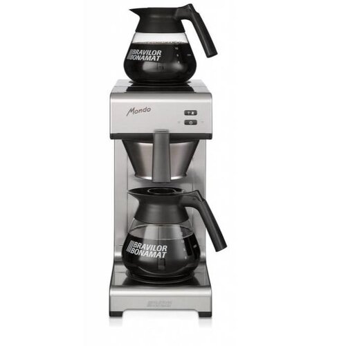Bravilor Bonamat Cafetière Mondo 2 | Café filtre 2 pichets en verre 195x406x (H) 446cm Bravilor Bonamat Cafetière Mondo 2 | Café filtre 2 pichets en verre 195x406x (H) 446cm