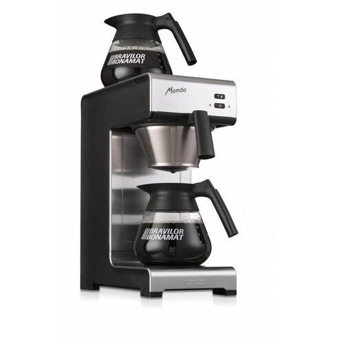 Bravilor Bonamat Cafetière Mondo 2 | Café filtre 2 pichets en verre 195x406x (H) 446cm