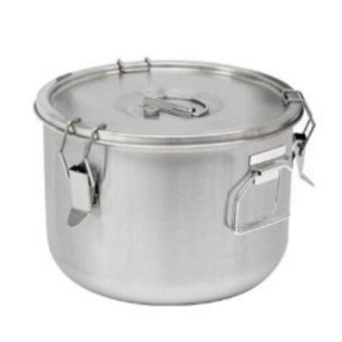 CHRselect Conteneur á Soupe Inox | 15 Litres | Poignées Latérales | Ø360x215mm