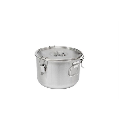 CHRselect Conteneur á Soupe Inox | 15 Litres | Poignées Latérales | Ø360x215mm
