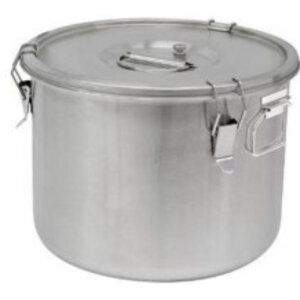 CHRselect Conteneur á Soupe Inox | 20 Litres | Poignées Latérales | Ø360x285mm