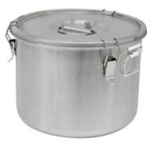 CHRselect Conteneur á Soupe Inox | 20 Litres | Poignées Latérales | Ø360x285mm