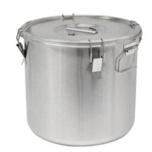 CHRselect Conteneur á Soupe Inox | 25 Litres | Poignées Latérales | Ø360x350mm