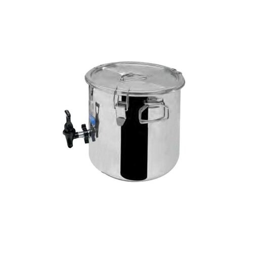 CHRselect Conteneur á Soupe Inox | 9 Litres | Avec Robinet | Ø300x340mm