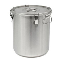 Conteneur á Soupe Inox | 30 Litres | Poignées Latérales | Ø360x400mm
