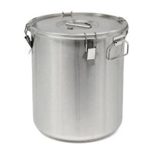 CHRselect Conteneur á Soupe Inox | 30 Litres | Poignées Latérales | Ø360x400mm