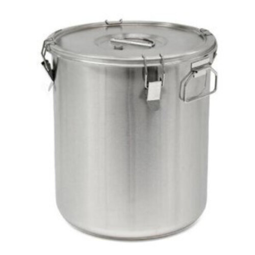 CHRselect Conteneur á Soupe Inox | 30 Litres | Poignées Latérales | Ø360x400mm