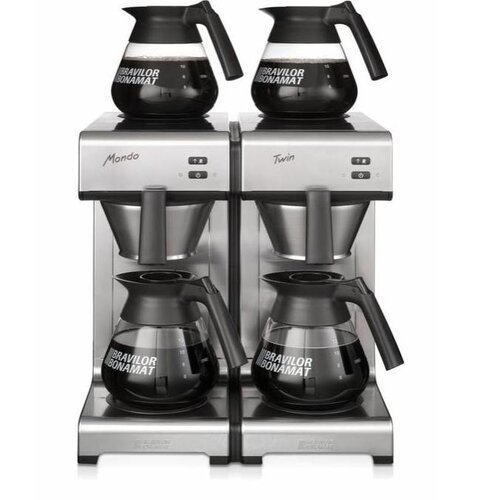 Bravilor Bonamat Cafetière Mondo | Double Duo | Filtre rapide 404x406x (H) 446 mm Bravilor Bonamat Cafetière Mondo | Double Duo | Filtre rapide 404x406x (H) 446 mm