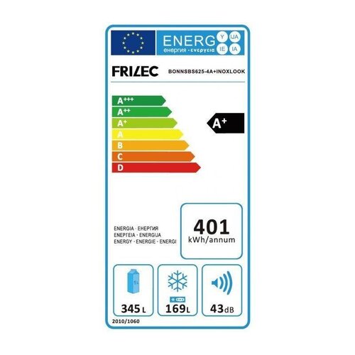 CHRselect Réfrigérateur/Congélateur Américain | 345L / 169L | 905x655x1770(h)mm