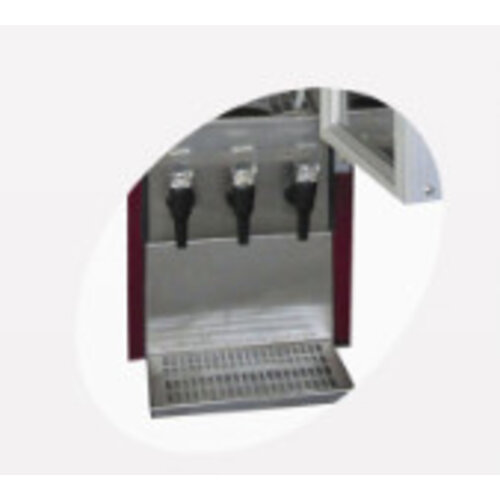 VEBA Distributeur Réfrigéré de Vin | pour Bag in Box | 3x 10Litres | 350x455x1145mm