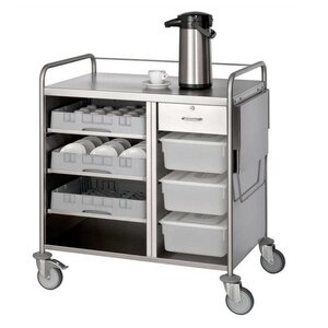 Bravilor Bonamat Chariot à Servir | 4 Roues Pivotantes | Convient aux paniers de 50x50cm 1000x700x985 mm