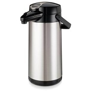 Pot à Pompe Isotherme | Pot intérieur en verre et boîtier en acier inoxydable 2,2 litres Ø164x (H) 378mm