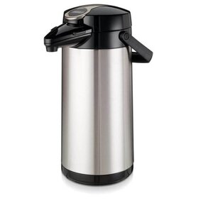 Bravilor Bonamat Pot à Pompe Isotherme | Pot intérieur en verre et boîtier en acier inoxydable 2,2 litres Ø164x (H) 378mm