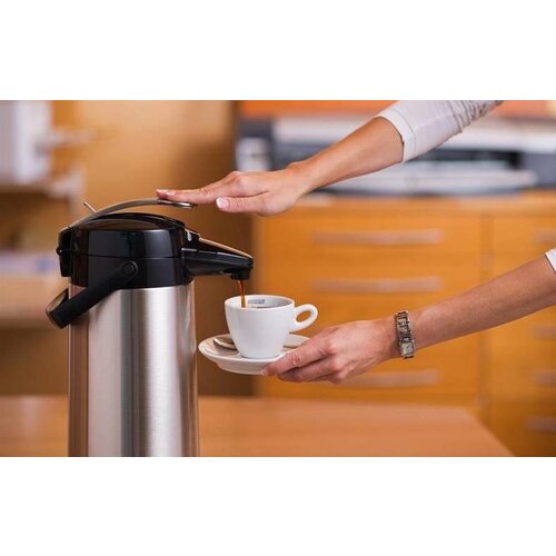 Bravilor Bonamat Pot à Pompe Isotherme | Pot intérieur en verre et boîtier en acier inoxydable 2,2 litres Ø164x (H) 378mm