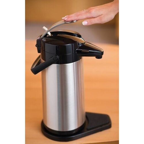 Bravilor Bonamat Pot à Pompe Isotherme | Pot intérieur en verre et boîtier en acier inoxydable 2,2 litres Ø164x (H) 378mm