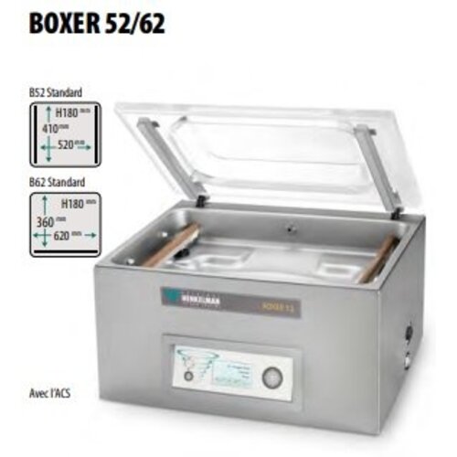 Henkelman BOXER 52/62 | Machine Sous Vide Henkelman |21 m3 /h |  15-35 sec | 530 x 700 x 440 mm