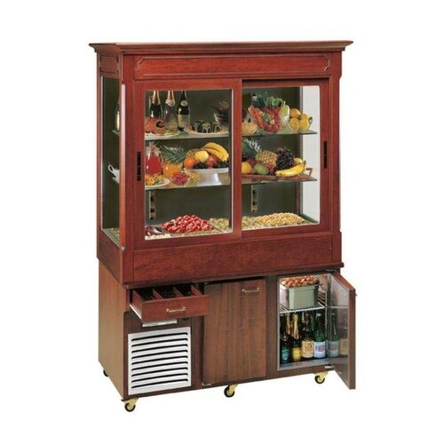 Diamond Meuble Buffet 4 GN 1/1 et Vitrine Réfrigérée | 2 Portes Coulissantes | 230V / 850W | 1520x920 / 1127x2167 (h) mm