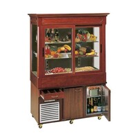 Meuble Buffet 6 GN 1/1 et Vitrine Réfrigérée | 2 Portes Coulissantes | 230V / 850W | 2170x920 / 1127xh2167 (h) mm