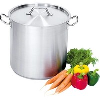 Marmite Haute Satinée | Avec Couvercle | 15,4 litres l Ø280x250mm