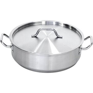 Stalgast Casserole Satinée avec Couvercle | 11.2 Litres | 110x360mm
