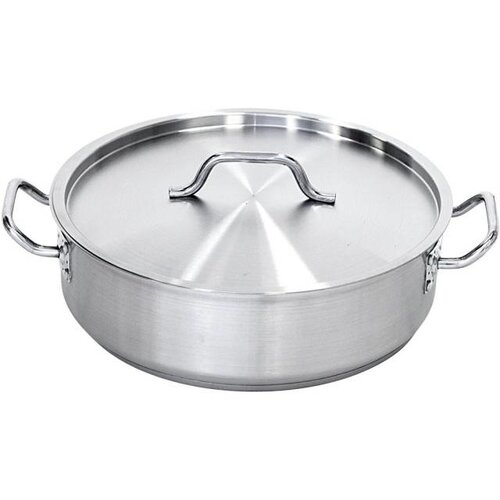 Stalgast Casserole Satinée avec Couvercle | 11.2 Litres | 110x360mm