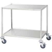 Chariot de Service | 2 Etagères| Lisse sans Poignée | 850x530x(h)800mm