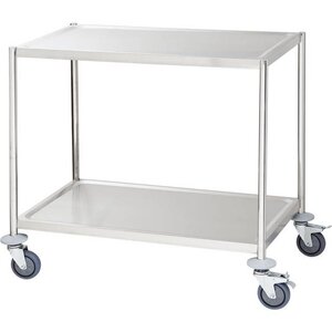 CHRselect Chariot de Service | 2 Etagères| Lisse sans Poignée | 850x530x(h)800mm