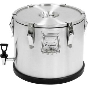 Stalgast Thermos de Transport INOX | 10 Litres | avec Robinet | Ø330x230mm