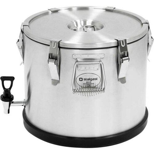 Stalgast Thermos de Transport INOX | 10 Litres | avec Robinet | Ø330x230mm