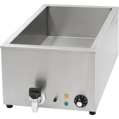 Stalgast Bains en Acier INOX | Bain Marie | GN 1/1 - 150 | avec Robinet | 590x340x242(h)mm Stalgast Bains en Acier INOX | Bain Marie | GN 1/1 - 150 | avec Robinet | 590x340x242(h)mm