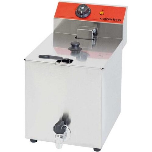 Stalgast Friteuse avec Robinet | 8 Litres | 3,2kW | 265x475x410(h)mm