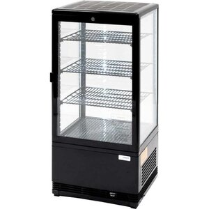 Stalgast Vitrine Réfrigérée Noir | 78 Litres | Eclairage LED | 428x386x960(h)mm