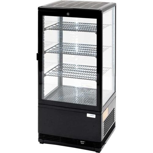 Stalgast Vitrine Réfrigérée Noir | 78 Litres | Eclairage LED | 428x386x960(h)mm