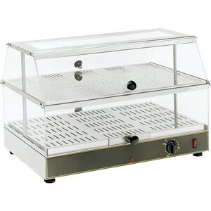 Roller Grill Vitrine Chauffante | 0,65 kW | 2x GN 1/1 | 12Kg | 590x350x390(h)mm