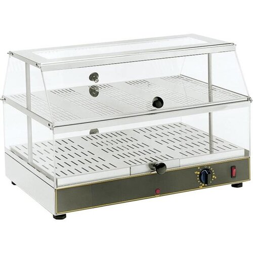 Roller Grill Vitrine Chauffante | 0,65 kW | 2x GN 1/1 | 12Kg | 590x350x390(h)mm