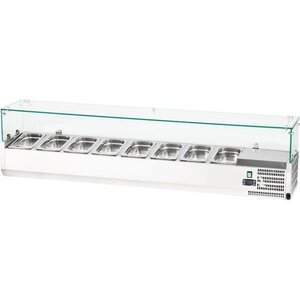 Stalgast Vitrine Réfrigéré | 8xGN 1/4 | 1800x335x435(h)mm Stalgast Vitrine Réfrigéré | 8xGN 1/4 | 1800x335x435(h)mm