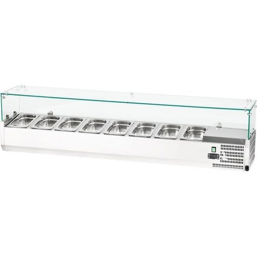 Stalgast Vitrine Réfrigéré | 8xGN 1/4 | 1800x335x435(h)mm Stalgast Vitrine Réfrigéré | 8xGN 1/4 | 1800x335x435(h)mm