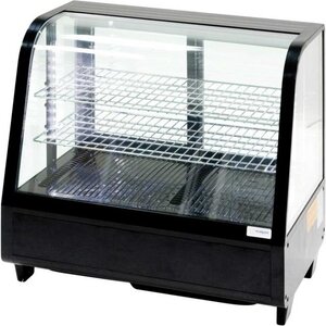 Stalgast Vitrine Réfrigérée | de Comptoir | 100 Litres |Noir | Eclairage à LED| 682x450x675mm(h)
