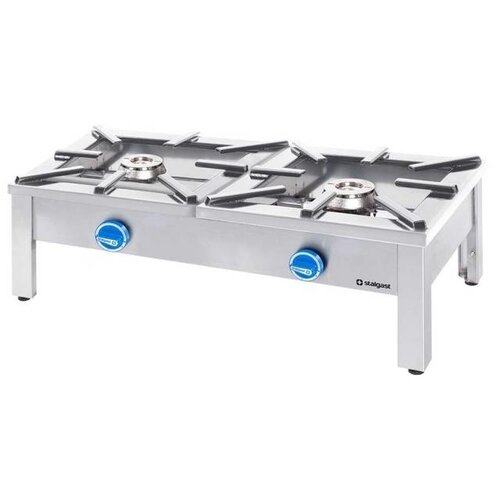 Stalgast Réchaud à Gaz | Grille Inox | 2x9 kW  | G30 (Propane-butane)