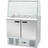 Comptoir Réfrigéré | avec Vitrine | 240L | 0,23KW | 900x700x(h)1300mm