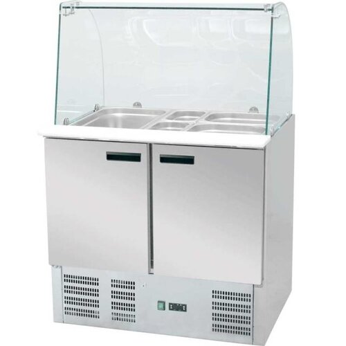 Stalgast Comptoir Réfrigéré | avec Vitrine | 240L | 0,23KW | 900x700x(h)1300mm