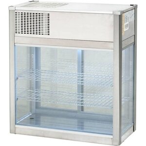 Stalgast Réfrigérateur de Table | INOX | 4 Faces Vitrées | 160L | 808x413x(h)940mm | 0,23KW