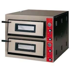Stalgast Four à Pizza | E-Line | 2x 6 Pizzas 30cm | Ext. 900x1020x(h)750mm | Int. 610x910x(h)140mm