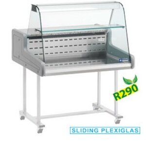 Diamond Comptoir Vitrine Réfrigérée | Vitre Bombée | 1500x930xh660 mm