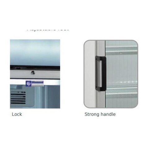 Diamond Vitrine Ventilée | T° Positive | 380 Litres | avec Caisson Lumineux | 595x600x1980(h)mm