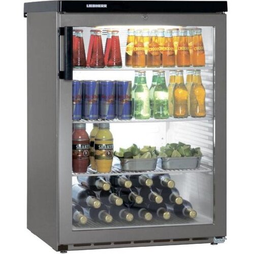 Liebherr Réfrigérateur | Modèle de Table | Inox | Dynamic | Porte en Verre | Liebherr | 180 Litres | Fkvesf 1803 | 600x600x(h)853mm