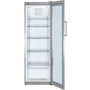 Liebherr Réfrigérateur | Gris Acier | Dynamic | Porte en verre | Liebherr | 388 Litres | FKvsl 4113 | 600x610x(h)1800mm